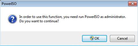 permission allow for power iso