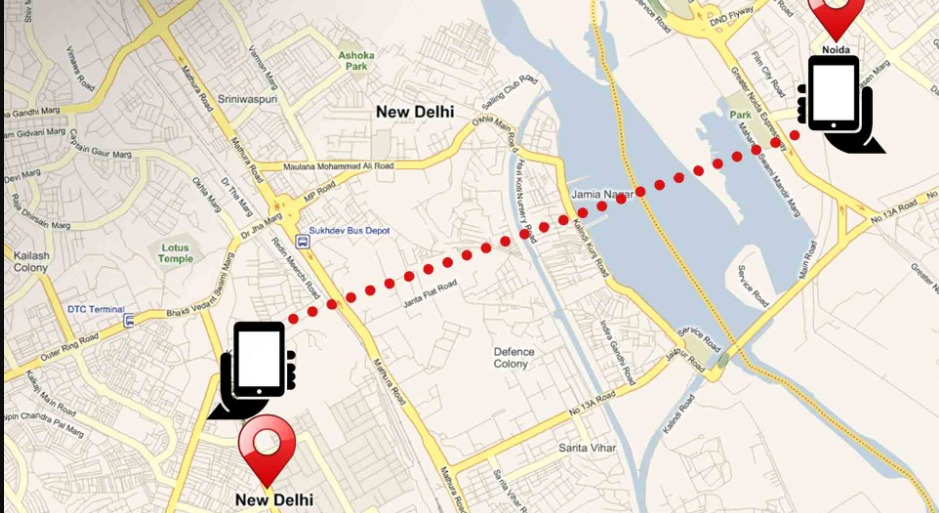 send google maps location offline without internet