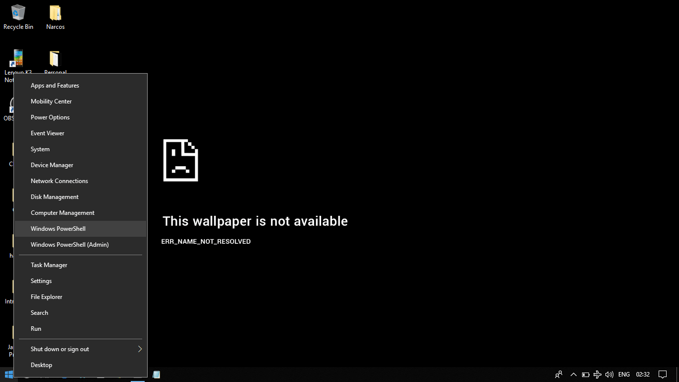 Shutdown via Powershell