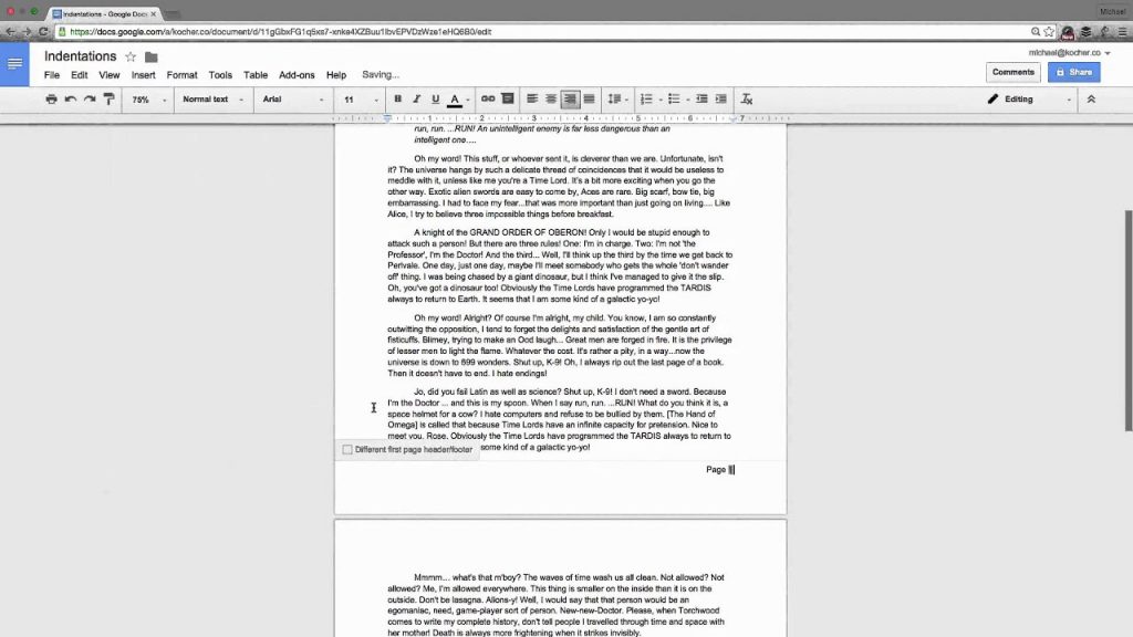 Inserting Headers and Footers