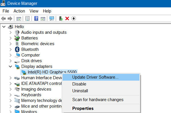 Reinstall Display Driver