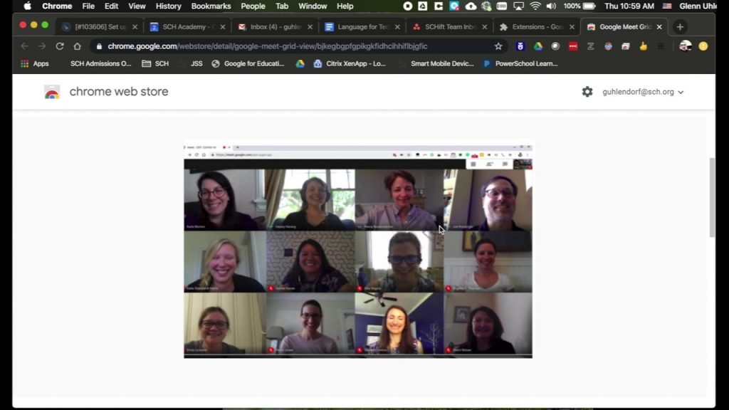 Reinstalling Google Meet Grid View Fix