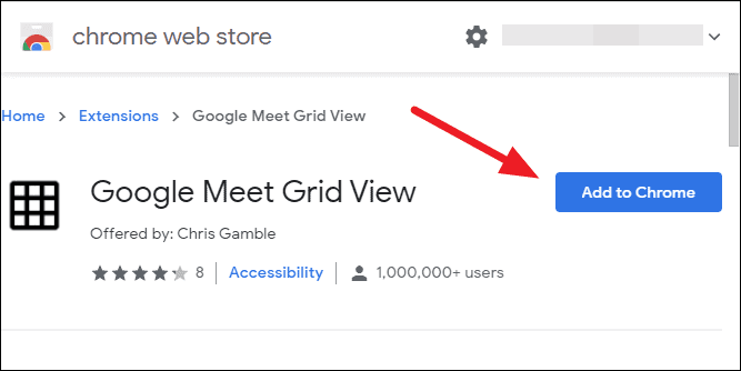 Update Google Meet Grid View Extension