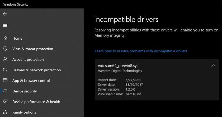 Update Incompatible Drivers